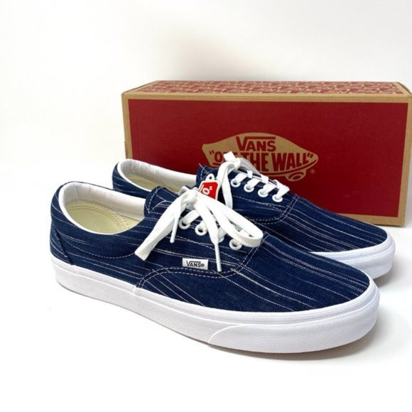 💖MEGA SALE💖VANS Era Suiting Blue Navy Stripes Casual Textile Men's VN0A4U392RI - Picture 4 of 11